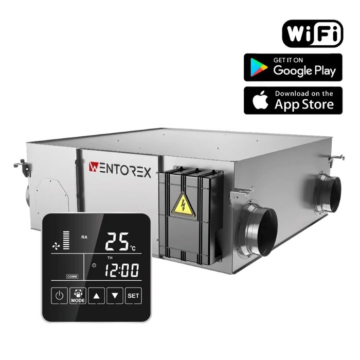 WENTOREX HRV Multi Horizontal 250 WiFi központi hővisszanyerős szellőztető (250 m3/h / mennyezeti)
