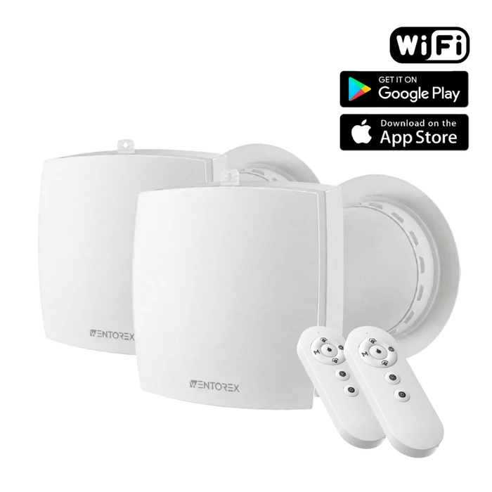 [656548S10W064S2] WENTOREX HRV One Medium WiFi egyhelyiséges hővisszanyerős szellőztető 2 db-os szett, párosítható