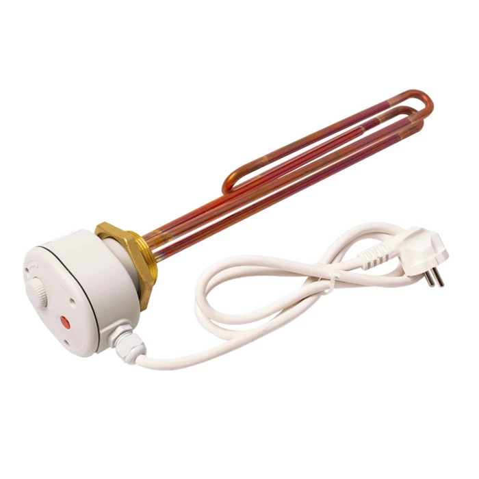 [755757643000G] UNIVAL elektromos fűtőbetét 3 kW - beépített termosztáttal (6/4" - galvanizált)