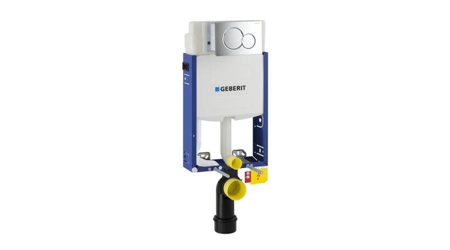Geberit Kombifix WC szerelőelem fali WC részére Sigma 12cm-es öblítőtartállyal, ECO, Sigma01 Alpin fehér nyomólappal