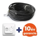 FALCON U-HEAT Cable elektromos fűtőkábel 600 W – 34,4 méter (18 W/m) + Manuális fali termosztát szobahőmérséklet és padlóhőmérséklet szenzorral