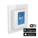 WENTOREX Control UWE-1 WiFi White érintőképernyős szobatermosztát páratartalom érzékelővel (16A / 3A / fehér)
