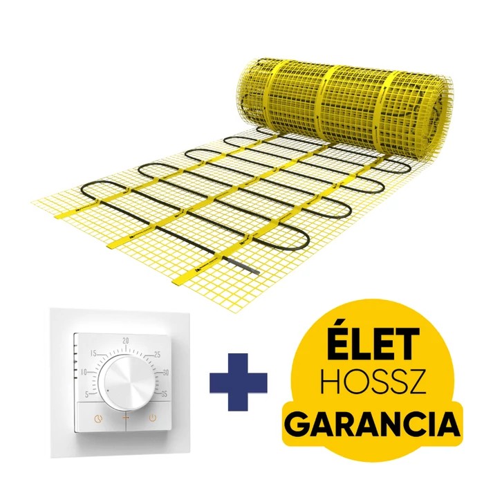 [320808100150STD] Magnum Mat elektromos fűtőszőnyeg 1 m2 / 150 Watt + manuális termosztát / padlófűtés szett