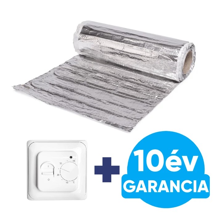 Wentorex U-HEAT Alu-Mat elektromos fűtőszőnyeg 7 m2 / 1050 Watt + manuális termosztát / padlófűtés szett