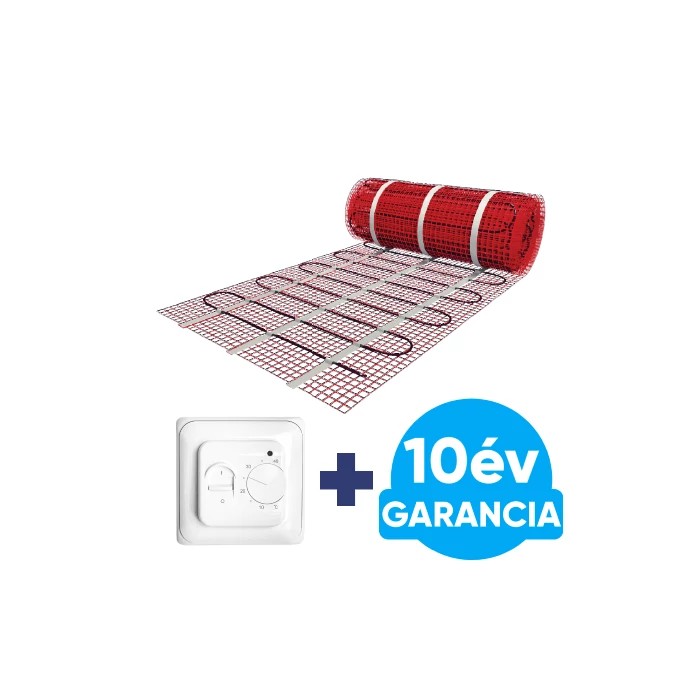 [326560000675M] Wentorex U-HEAT Mat elektromos fűtőszőnyeg 4,5 m2 / 675 Watt + manuális termosztát / padlófűtés szett