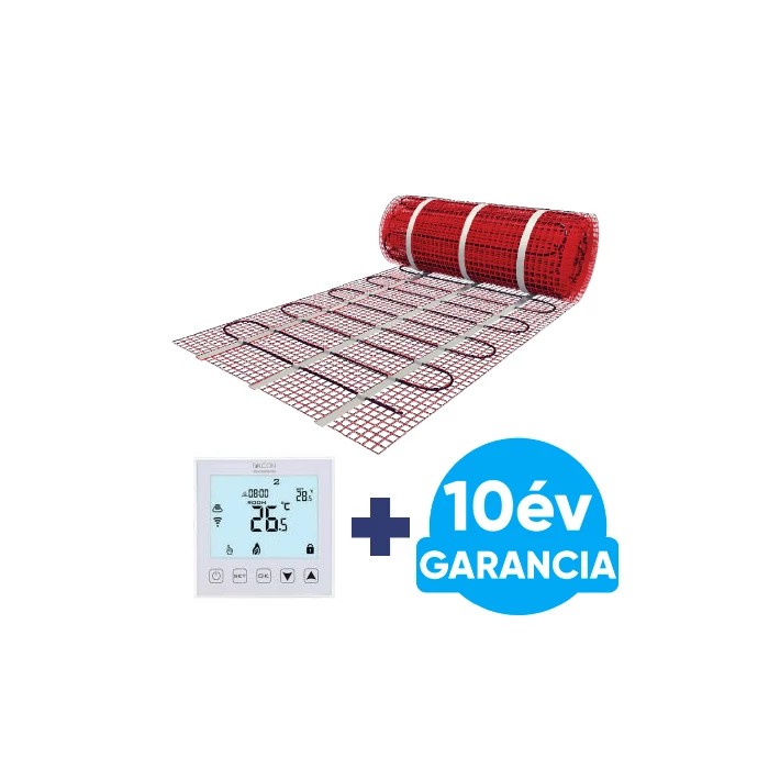 [326560003000C2] Wentorex U-HEAT Mat elektromos fűtőszőnyeg 20 m2 / 3000 Watt + digitális WiFi termosztát / padlófűtés szett