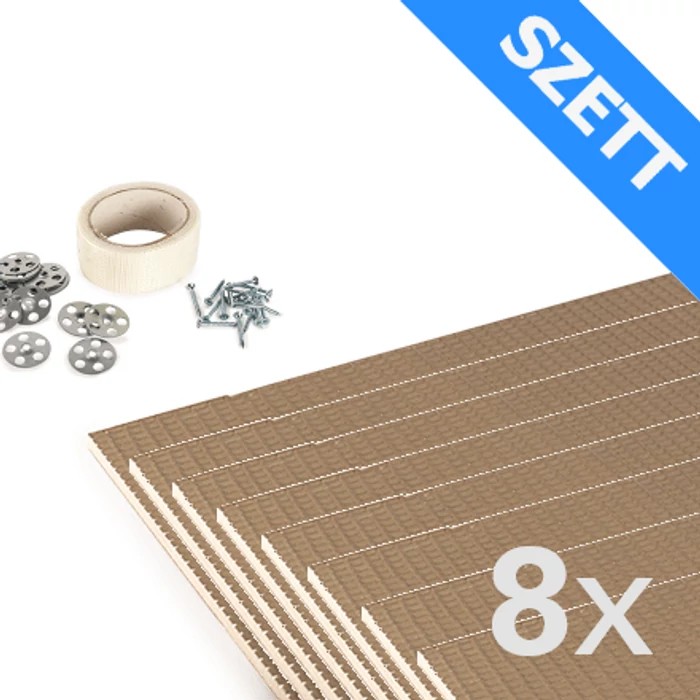 [300908600048] U-HEAT polisztirol szigetelőlap szett 6 mm - 4,8 m² / 60 x 100 cm