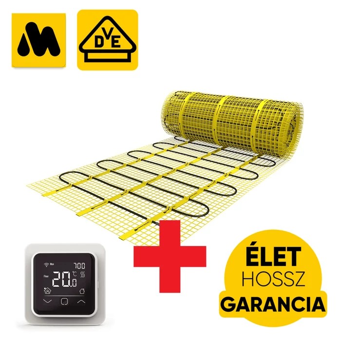 [320808901350C16] MAGNUM Mat elektromos fűtőszőnyeg 9 m2 = 1350 W elektromos padlófűtés + WI-FI Control Touch szobatermosztát szett