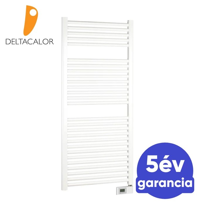 [382828100600XL] Deltacalor Electro 750 Watt XL elektromos törölközőszárítós radiátor (fehér - 600 mm)