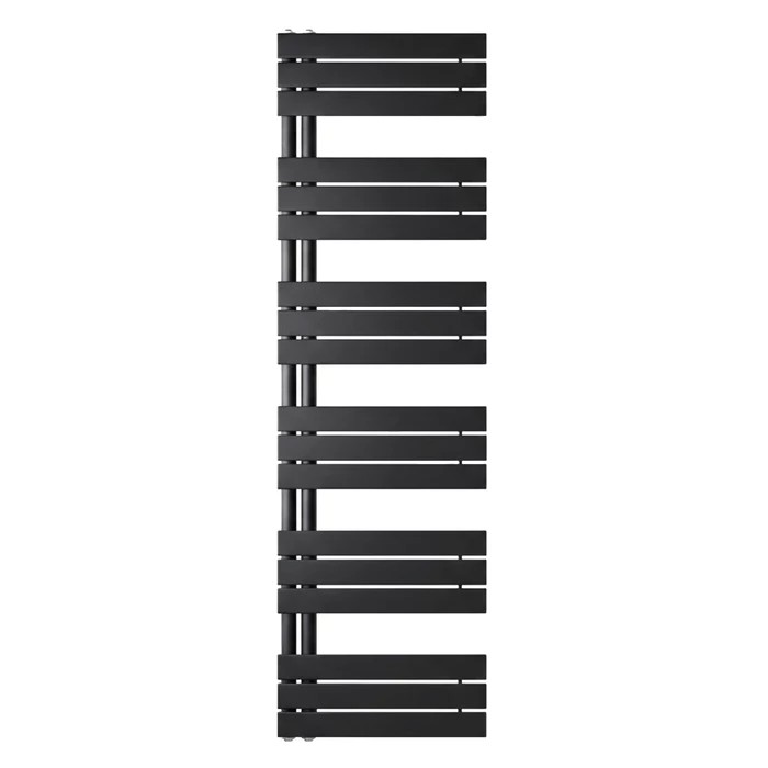 [386561AS50017B] WENTOREX Asymmetric Central 500/1700 vízteres, törölközőszárító radiátor (fekete - 500 mm)