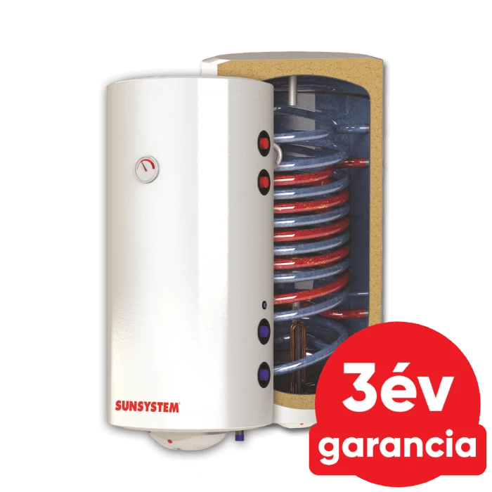 [23030340S21203L] Sunsystem MB V/S2 L 120 fali álló indirekt HMV tartály 2 párhuzamos hőcserélővel (balos / 120 liter / 3 kW)