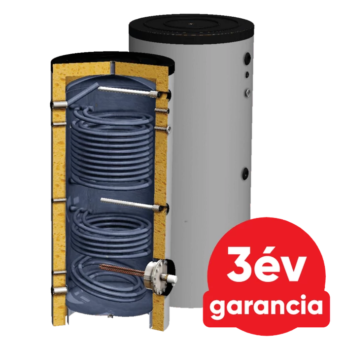 [230303SWP2N750] SUNSYSTEM SWP 2N 750 indirekt használati meleg víz tartály hőszivattyúhoz (750 liter) - 2 hőcserélővel