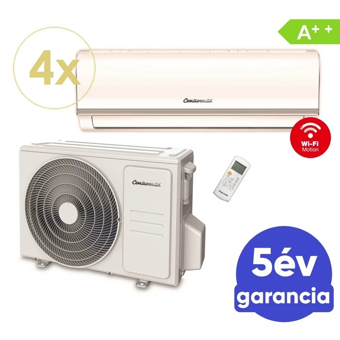 [6301012036000MQ] Centrometal AC-Cm MQ-36000 oldalfali split hűtő/fűtő klíma 4 db beltéri egységgel (R32 - 10,6 kW)