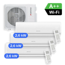 WENTOREX Combo-3 W27 WiFi Multi Split hűtő-fűtő klíma szett 3 db oldalfali beltéri egységgel (R32 / 7,9 kW)