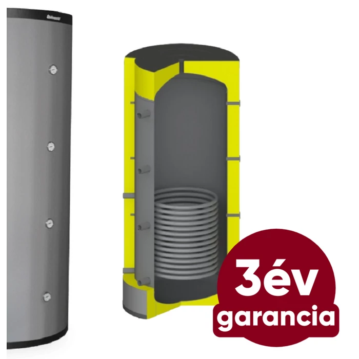 Centrometal CAS-S 503 fűtési puffer tartály hőszigeteléssel és INOX hőcserélővel (465 liter)