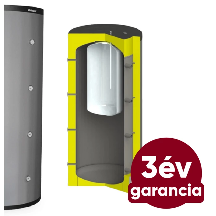 Centrometal CAS-B 803 fűtési puffer tartály hőszigeteléssel és rozsdamentes HMV tartállyal (727 liter)
