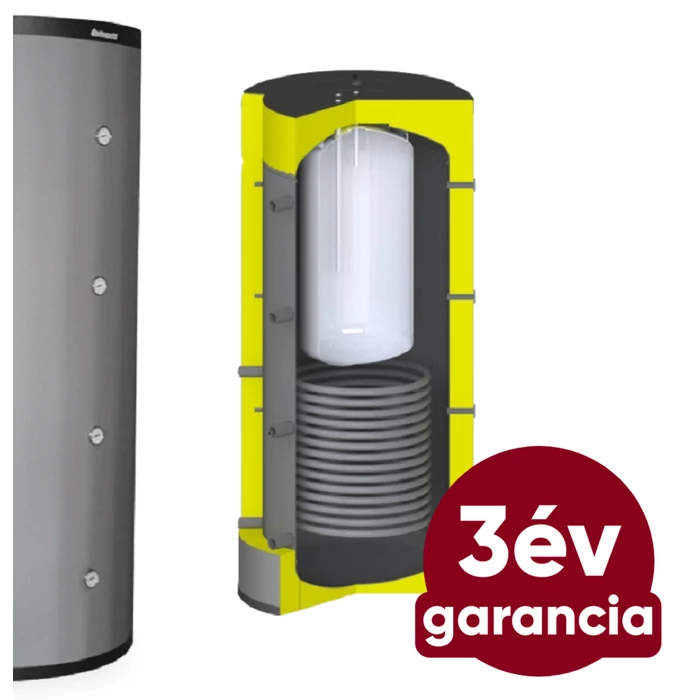 [230101401003BS] Centrometal CAS-BS 1003 fűtési puffer tartály hőszigeteléssel, rozsdamentes HMV tartállyal és hőcserélővel (920 liter)