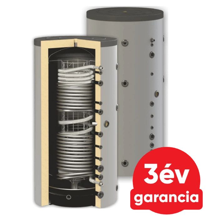 [220303121500] Sunsystem HYG B R2 1500 fűtési puffer tartály 2 db hőcserélővel, 1 db inox HMV hőcserélővel (1402 liter)