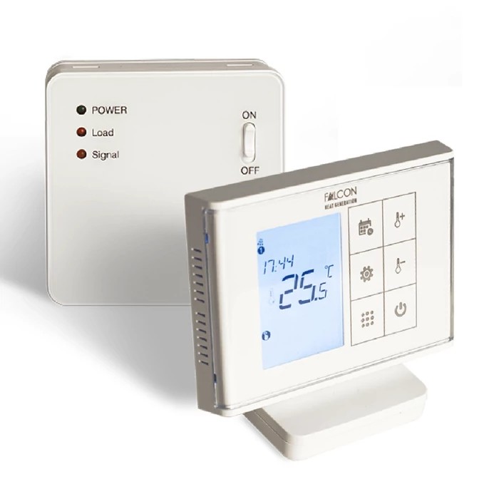 [41101024RF03AT] Falcon RF Control Touch programozható, digitális szobatermosztát központi fűtéshez (3A)