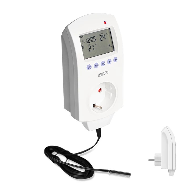 [41651024016TSF1] WENTOREX Control TSF-1 univerzális konnektoros szobatermosztát külső hőmérséklet érzékelővel (16A)