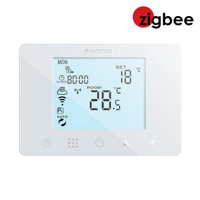 [41651036103FW3] WENTOREX Control CCB FW-3 RF ZigBee vezeték nélkül érintőképernyős szobatermosztát vevőegység nélkül (3A)