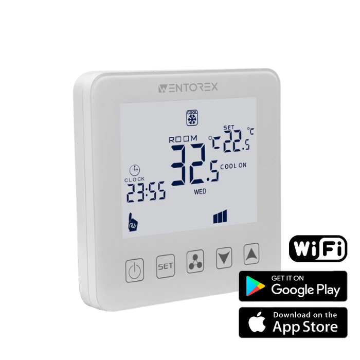 [41651035003FC1] WENTOREX Control FC-1 WiFi digitális fan coil termosztát (3A)