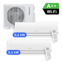 WENTOREX Combo-2 W36 WiFi Multi Split hűtő-fűtő klíma szett 2 db oldalfali beltéri egységgel (R32 / 9,4 kW)