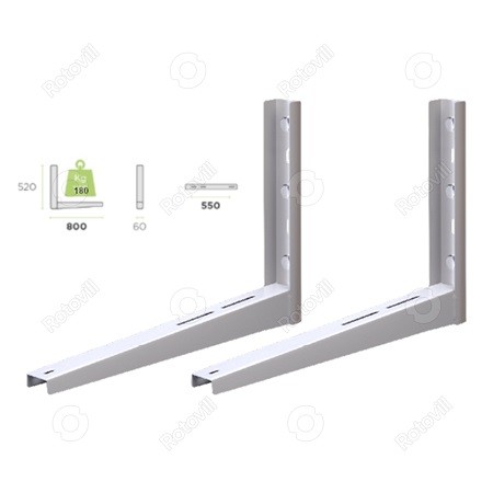 [HTGKZL097] Klímatartó konzol hegesztett fix Professional EU, (800x520 mm/180 kg-ig), párban