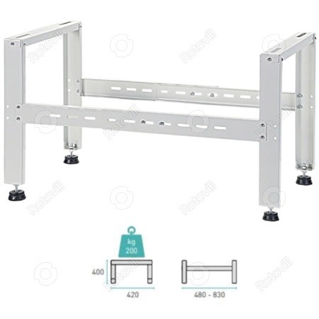 [HTGKZL038] Klímatartó konzol talajra-tetőre, (hóhatár konzol) Terhelhetőség: 200 kg-ig, (400x420x480-830 mm)