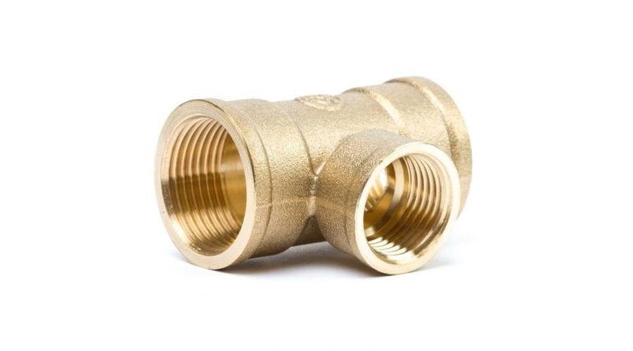 Réz menetes szűkített T -idom 1"-1/2"-1"