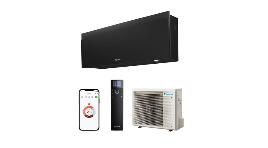 Daikin FTXJ50AB/RXJ50A Emura oldalfali split klíma csomag 4,8 kW fekete