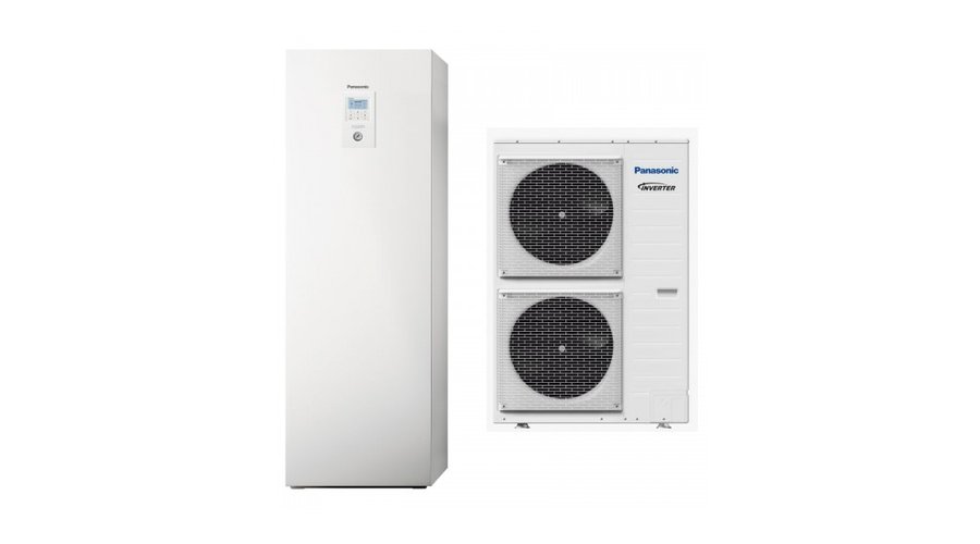 Panasonic KIT-ADC12HE5C Aquarea All In One High Performance osztott levegő-víz hőszivattyú HMV tartállyal, 1 fázisú, 12 kW