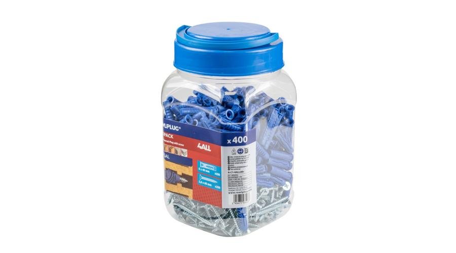 Koelner R-C11-4ALL08+ …. 4ALL nagyteljesítményű nylon dübel 8x40mm+Süllyf. csavar 5x60mm (200db/dob)
