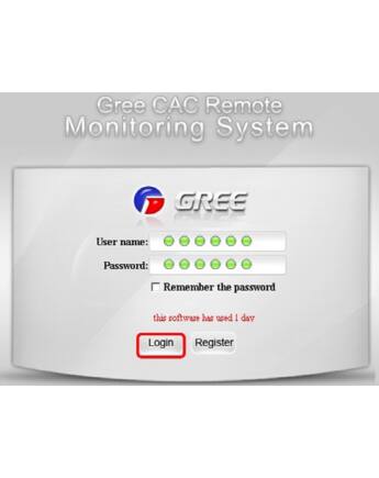 Gree GMV5/6 rendszerhez GRK-GMV-REM szoftver szett távoli eléréshez