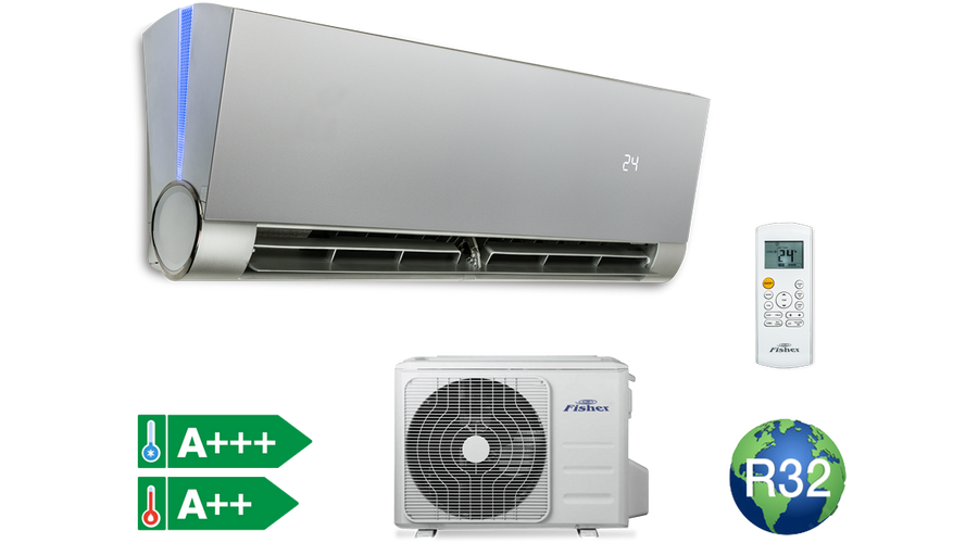 Fisher Art FSAUIF-Art-93AE3-S Ezüst oldalfali split klíma csomag 2,6 kW