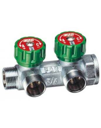 FAR Szelepes Osztó gyűjtő 2 körös, 1"-3/4"