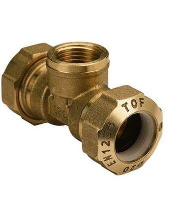 KPE csatlakozó réz T-idom 32-1"-32 BM