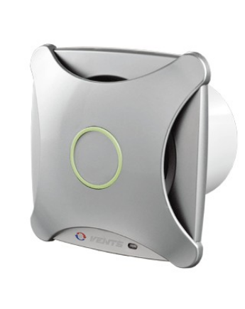 Vents 125 XTH Modern Külsejű Dekoratív Ventilátor (alu matt) Páraérzékelővel és Időkapcsolóval
