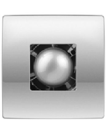 Vents 100 Atoll Titan T Modern Formatervezésű Inox Előlapos Ventilátor Időkapcsolóval