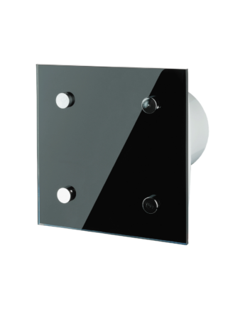 Vents 100 Modern T Black Dekoratív Ventilátor Fekete PVC Előlappal Időkapcsolóval