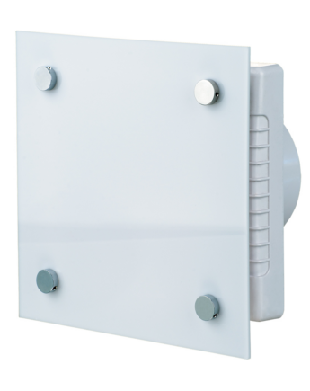 Vents 100 Modern Auto T Dekoratív Ventilátor Fehér PVC Előlappal Időkapcsolóval és Automata Zsaluval