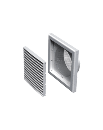 Vents MV 121V Műanyag Szellőzőrács Vízszintes Rácsozással, Csőcsatlakozóval