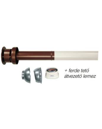 Immergas Ø 60/100 mm-es, koaxiális, függőleges készlet cserép vörös színben