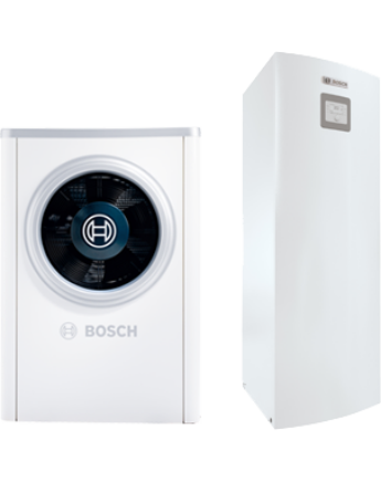 Bosch Compress 6000 AW-9+AWM 5-9 Levegő-víz hőszivattyú 9 kW. elektromos fűtőpatronnal