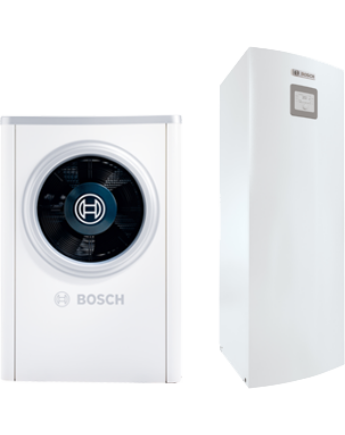 Bosch Compress 6000 AW-13t+AWM 13-17 Levegő-víz hőszivattyú 13 kW, 3 F, beépített pótfűtéssel