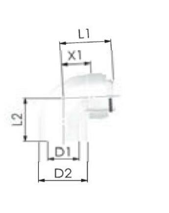 Viessmann PPs/Alu ellenőrző könyök 60/100mm 87°