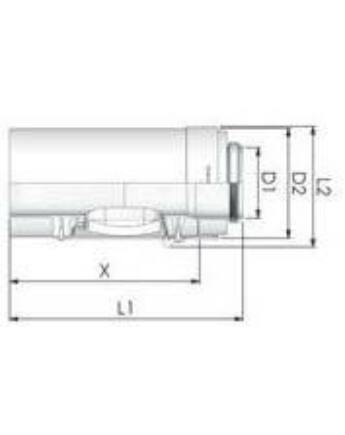 Tricox PPs/Alu ellenőrző egyenes idom 110/160mm