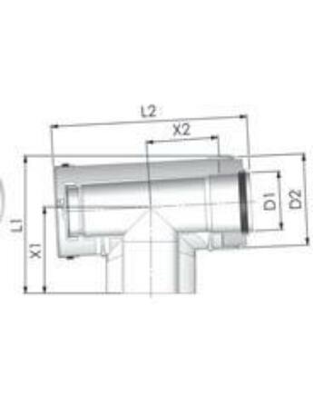 Tricox PPs/Alu ellenőrző T-idom 110/160mm