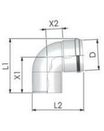 [PKÖ801] Tricox PPs könyök 110 mm, 87°