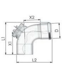[PET80] Tricox PPs ellenőrző könyök 87° 110mm